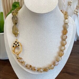 New Hespera Elegant Gold and mixed authentic citrine Beaded Necklace